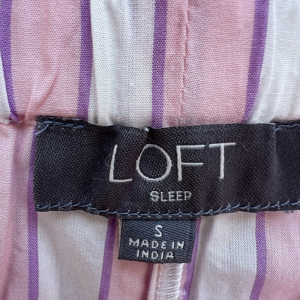 LOFT SLEEP Pink White Stripe Pajama Sleep Shorts Women’s Small - Picture 4 of 6